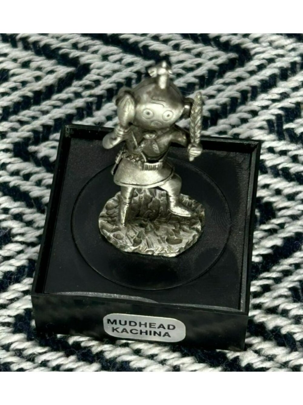 Mudhead Kachina Pewter Figurine With Display Box No Lid - Picture 1 of 5